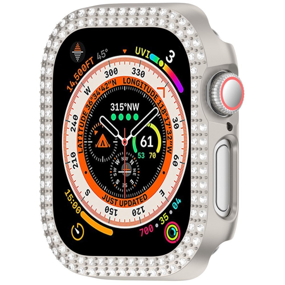 Apple Watch 11 / 10 (42mm) Hard Plastik Deksel - Grå / Rhinsten