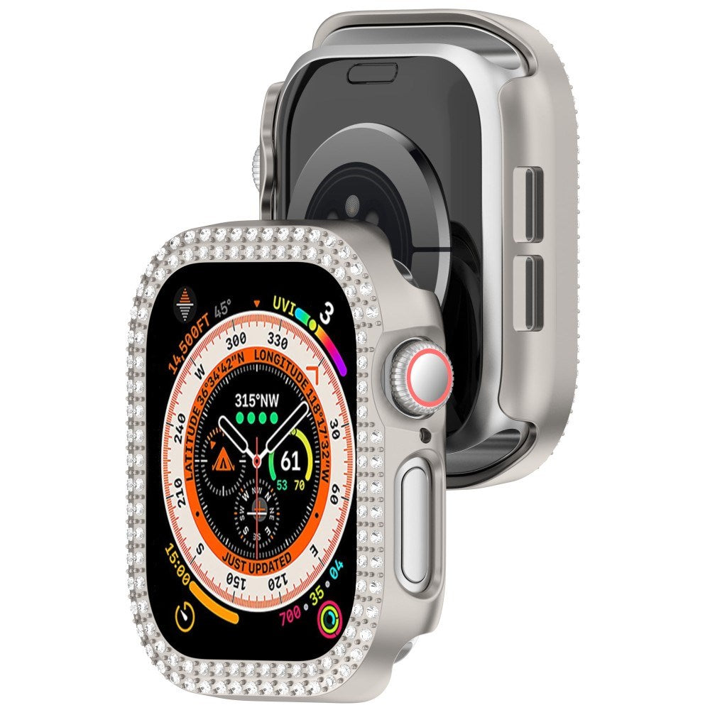 Apple Watch 11 / 10 (42mm) Hard Plastik Deksel - Grå / Rhinsten