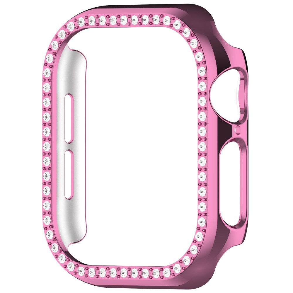 Apple Watch 11 / 10 (42mm) Hard Plast Deksel - Pink / Rhinsten
