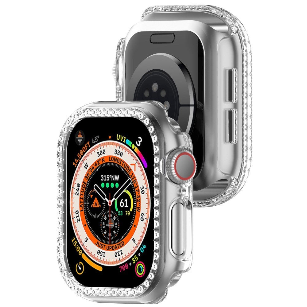 Apple Watch 11 / 10 (42mm) Hard Plast Deksel - Gjennomsiktig / Rhinsten