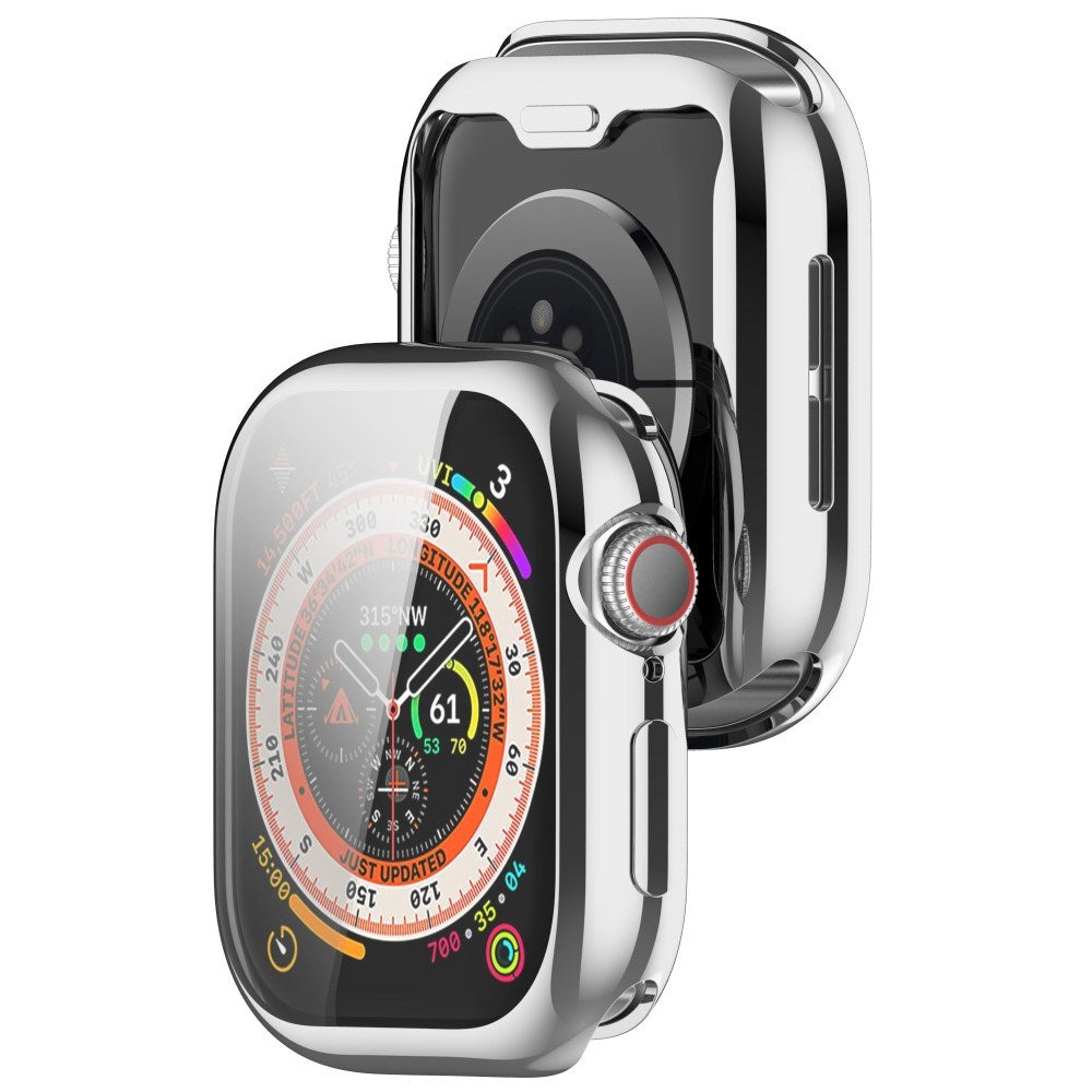 Apple Watch 11 / 10 (42mm) Fleksibelt Plast Deksel med Skjermbeskyttelse - Sølv