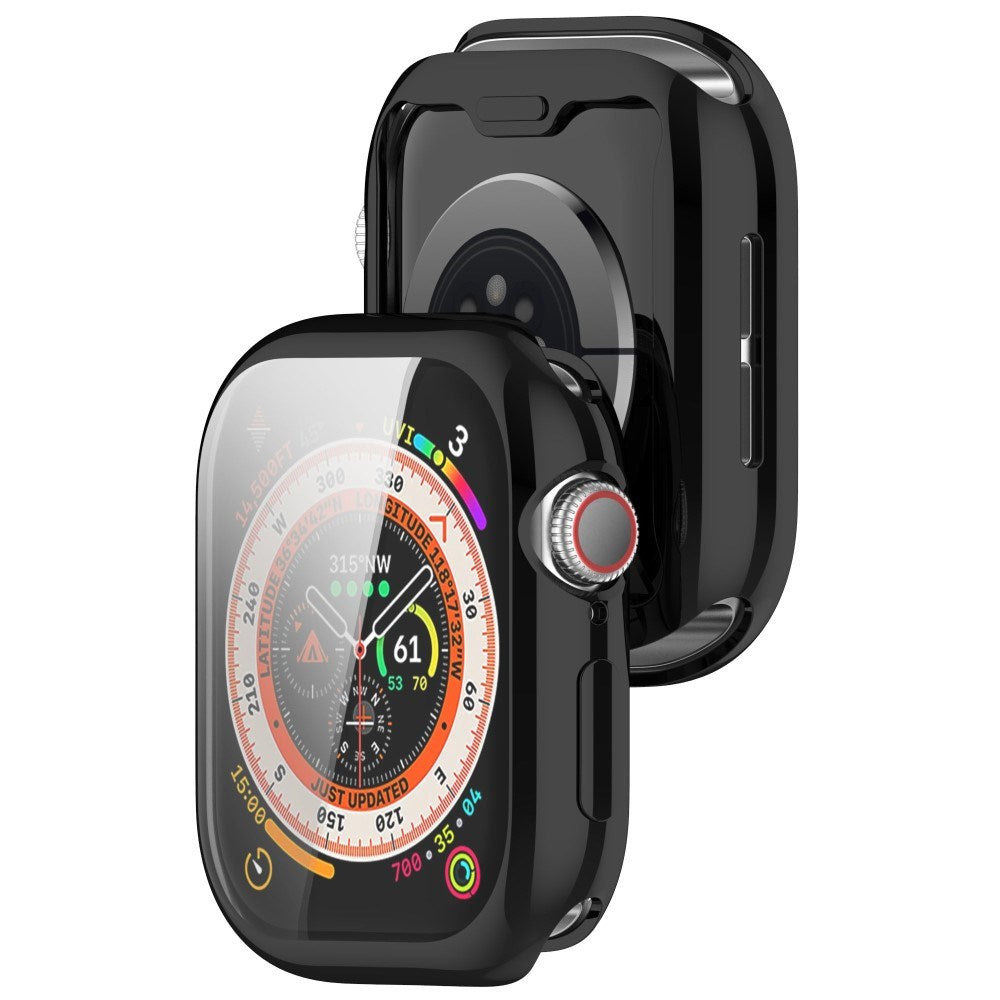 Apple Watch 11 / 10 (46mm) Fleksibelt Plast Deksel med Skjermbeskyttelse - Svart