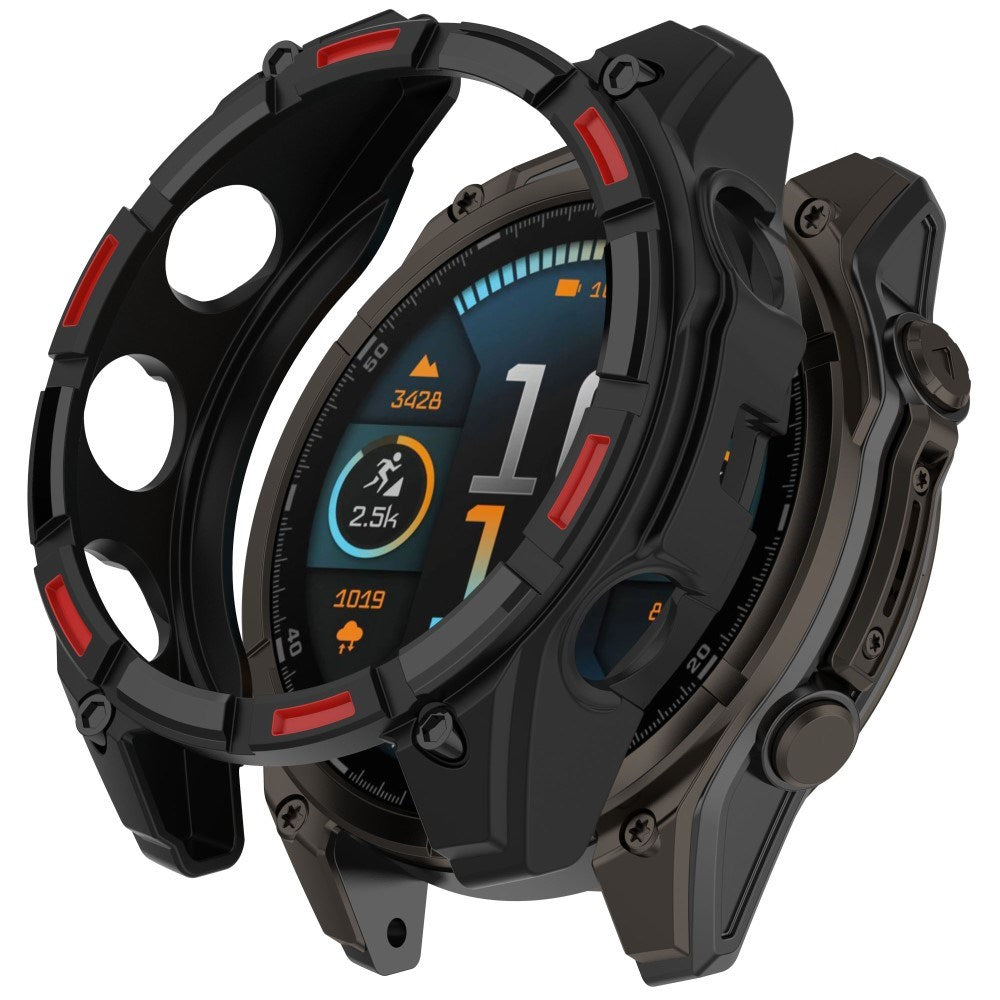 Garmin Tactix 8 Solar (51mm) Bumper Plast Deksel - Svart / Rød