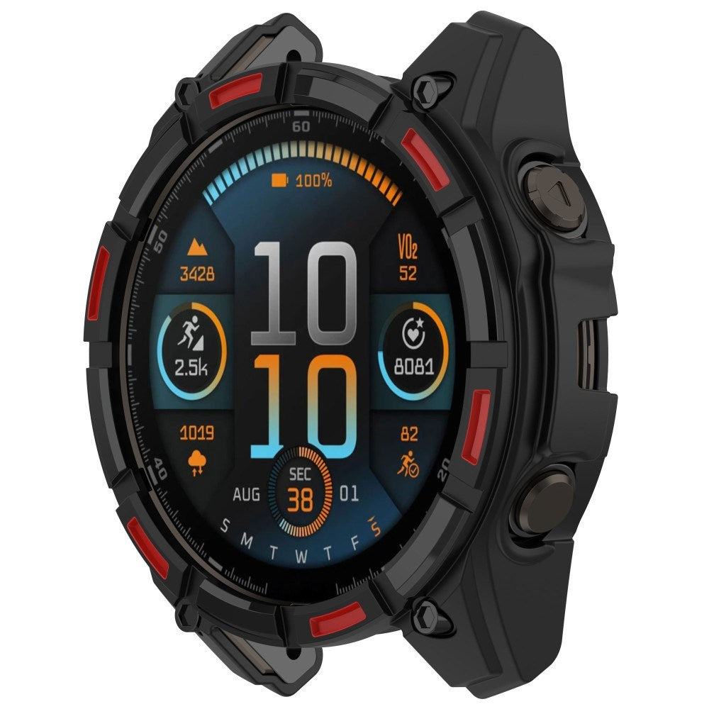 Garmin Tactix 8 Solar (51mm) Bumper Plast Deksel - Svart / Rød