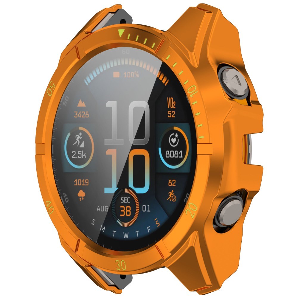 Garmin Tactix 8 AMOLED (51mm) Hardt Plast Deksel m. Beskyttelsesglass - Oransje / Gul