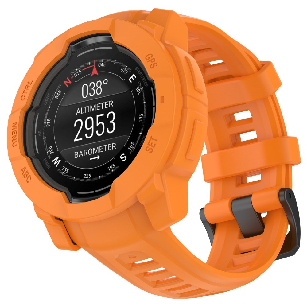 Garmin Instinct 3 AMOLED / Solar (50mm) Bumper Silikon Deksel - Oransje