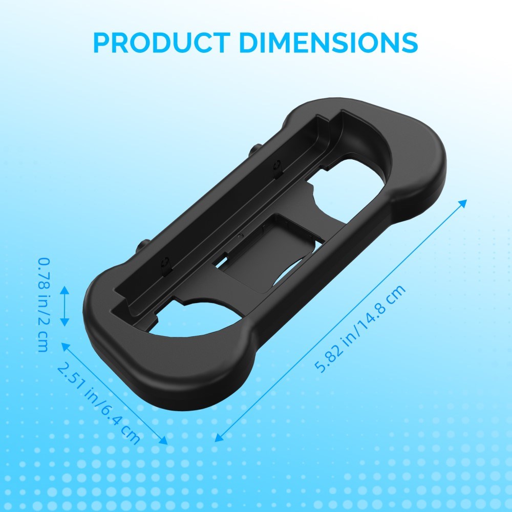 Ergonomisk Holder for Nintendo Switch 2 Kontroller - 2 stk - Svart