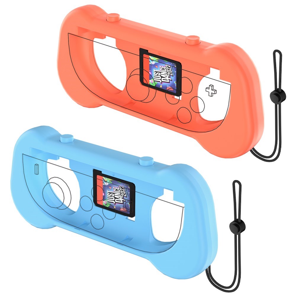 Ergonomisk Holder for Nintendo Switch 2 Kontroller - 2 stk - Blå / Oransje