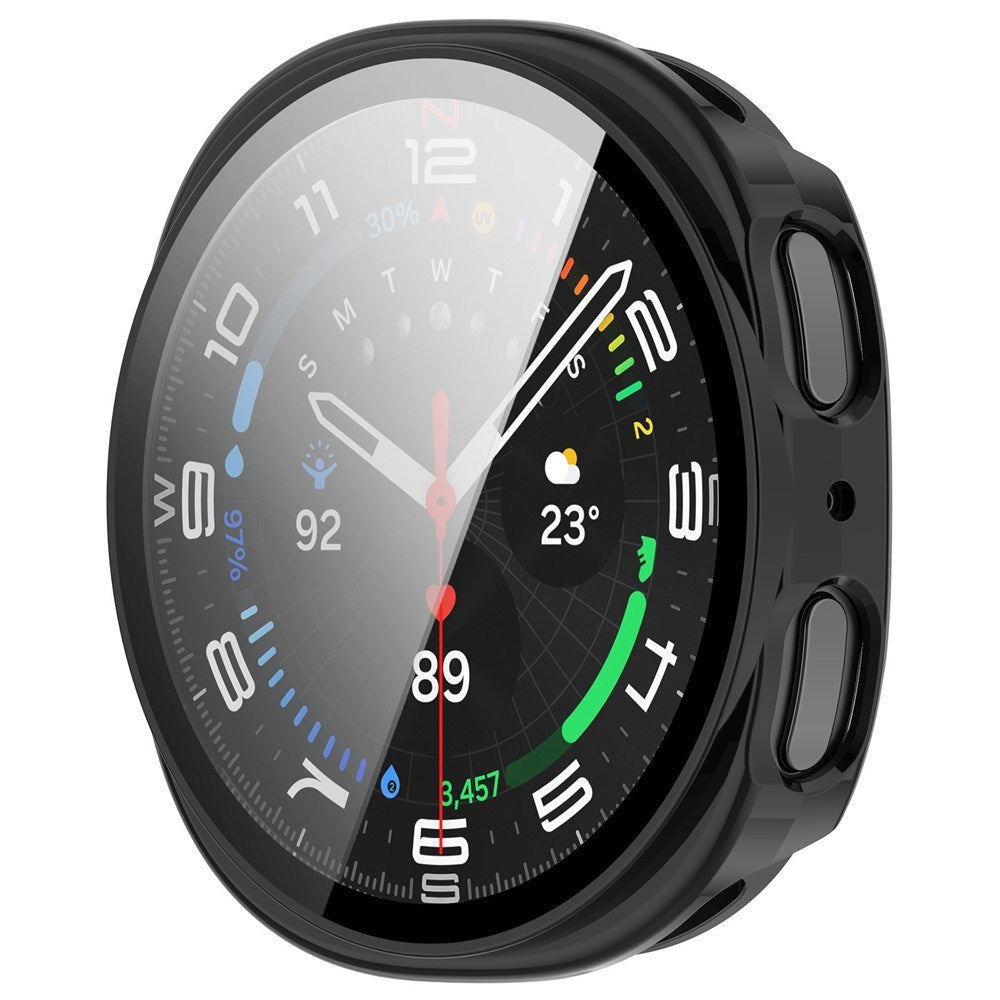 Samsung Galaxy Watch 8 (44 mm) Hard Plast Deksel med Skjermbeskytter - Svart