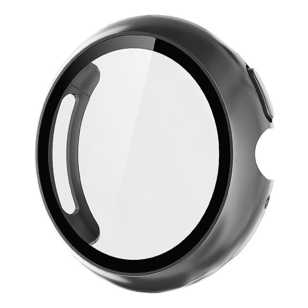 Google Pixel Watch 4 (45 mm) Hard Plast Deksel med Innebygd Skjermbeskytter – Mørk Grå
