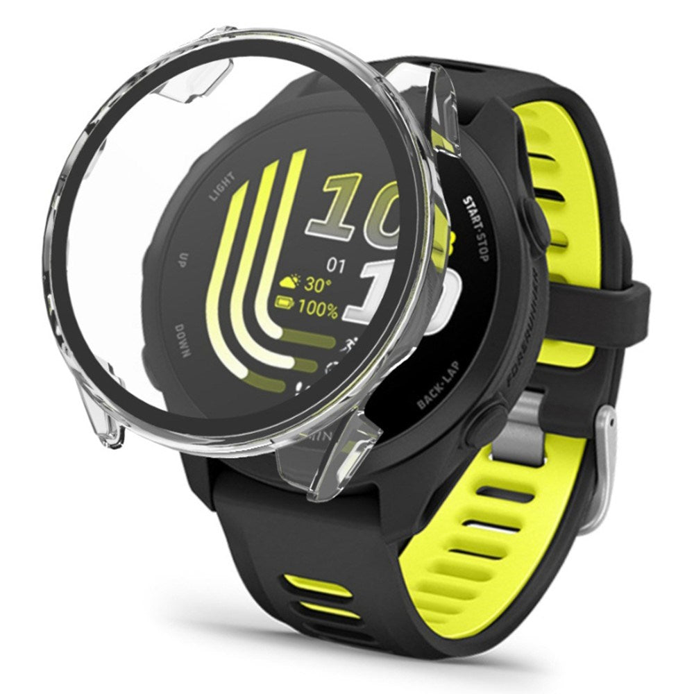 Garmin Forerunner 170 / 70 Hard Plast Deksel m. Innebygd Beskyttelsesglass - Gjennomsiktig