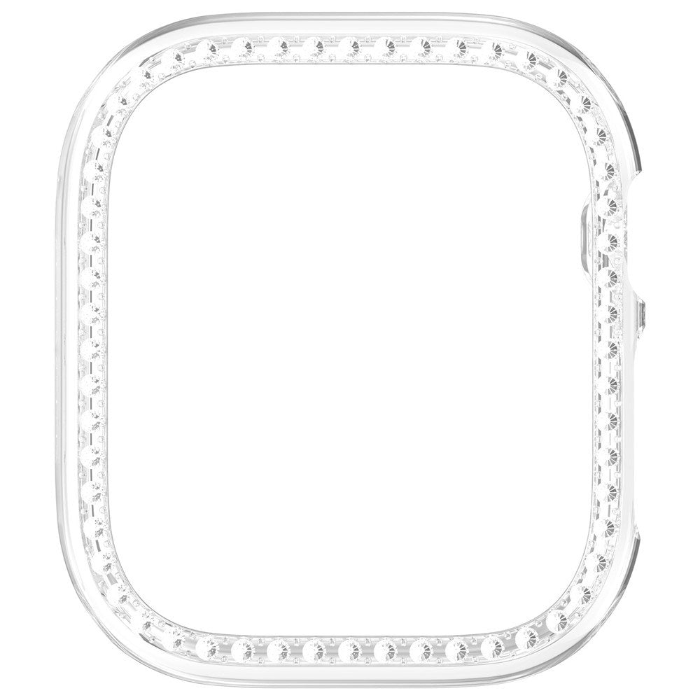 Apple Watch Series 12 (42mm) Hardt Plast Deksel - Gjennomsiktig & Rhinsten