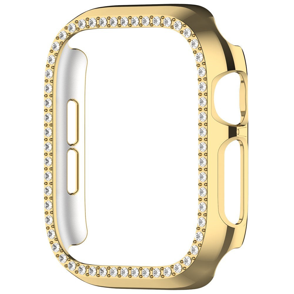 Apple Watch Series 12 (46mm) Hardt Plast Deksel - Gull & Rhinsten