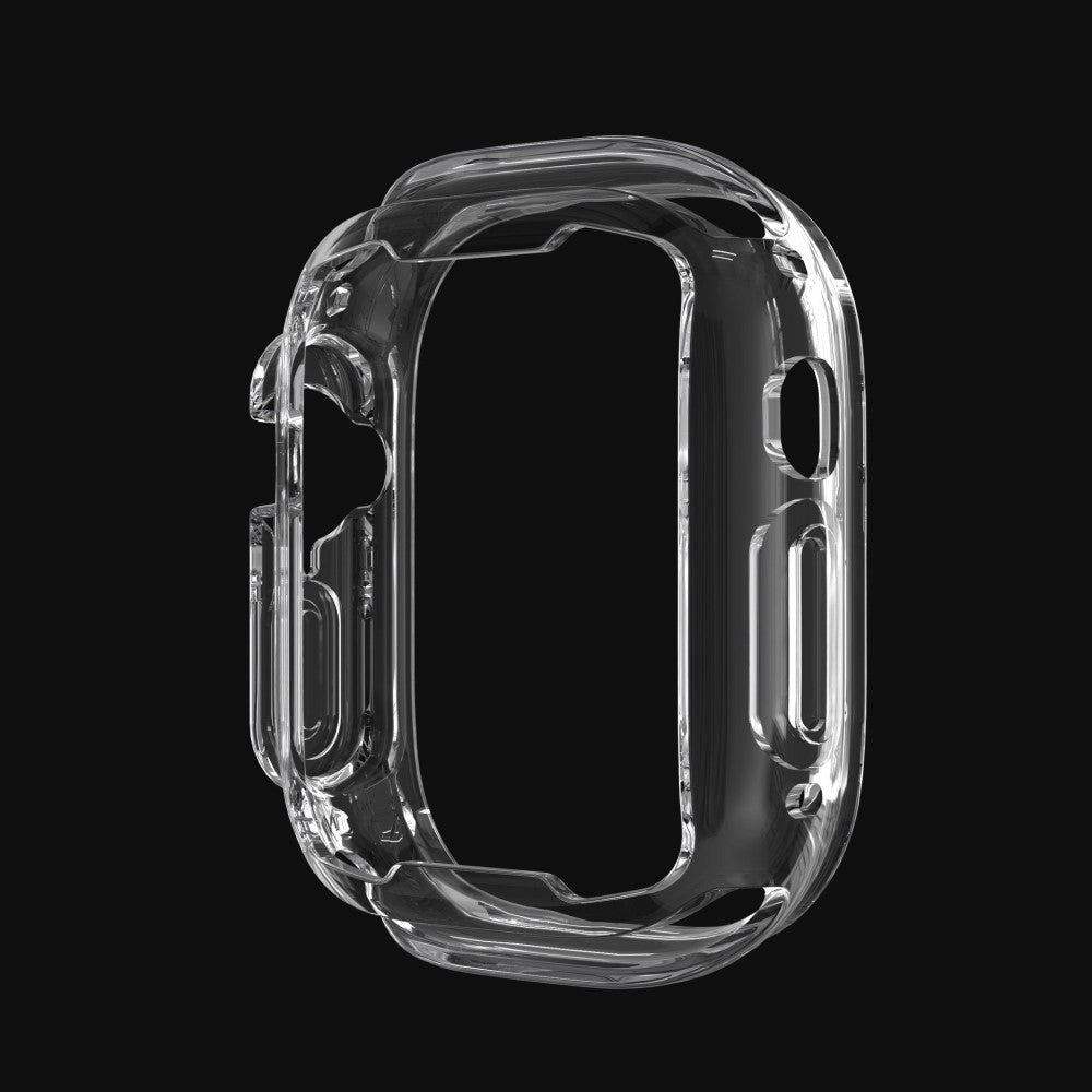 Apple Watch Ultra 3/2/1 (49mm) Fleksibelt TPU Plast Deksel med Forsterkning rundt Knappene – Gjennomsiktig