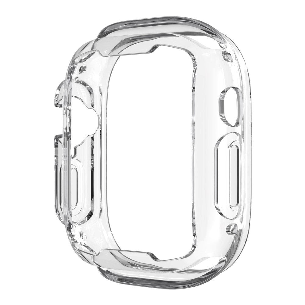 Apple Watch Ultra 3/2/1 (49mm) Fleksibelt TPU Plast Deksel med Forsterkning rundt Knappene – Gjennomsiktig