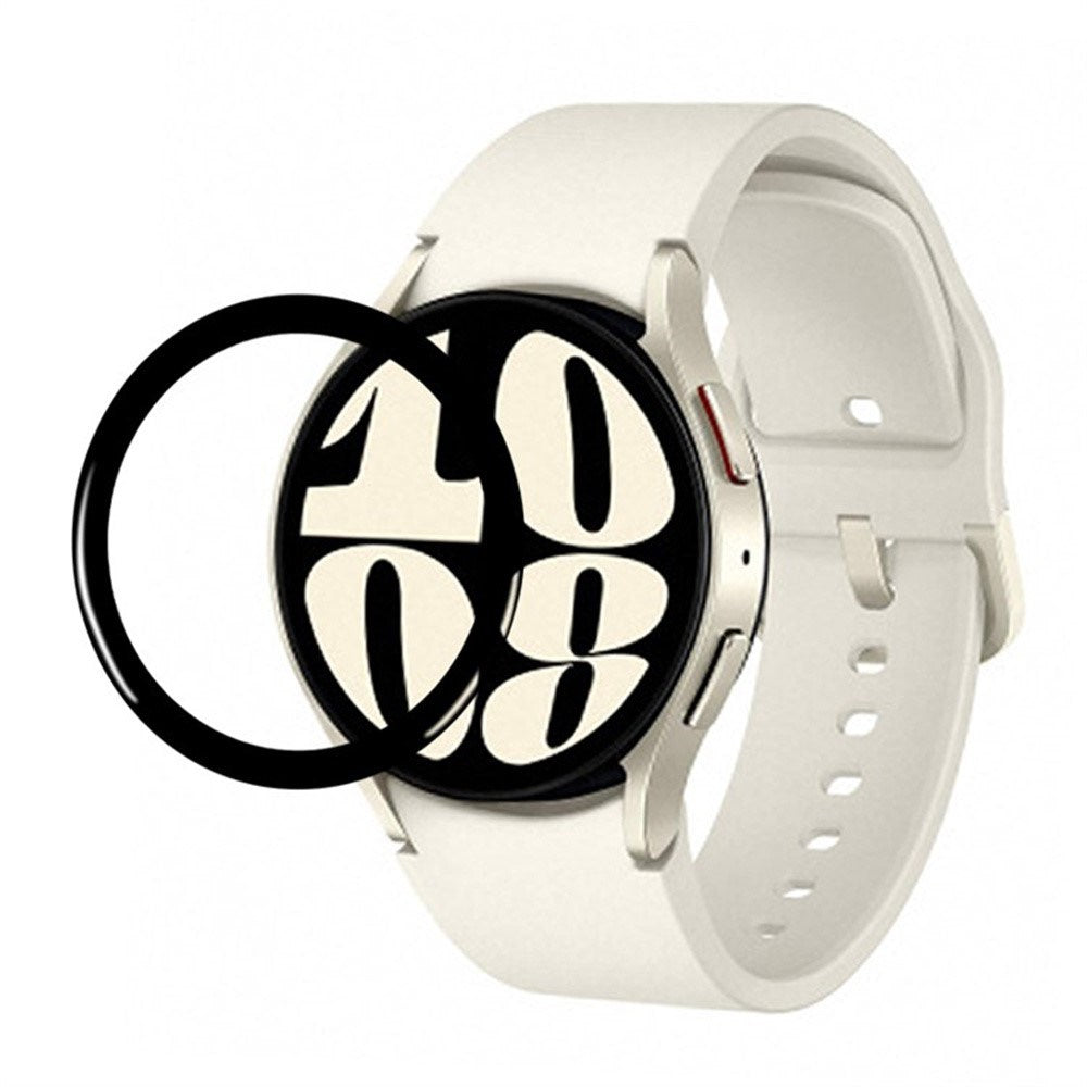 Samsung Galaxy Watch 8 (44mm) Plastskjermbeskytter - Gjennomsiktig / Svart Kant