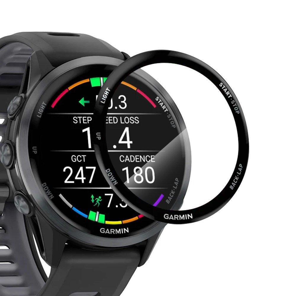 NORTHJO Garmin Forerunner 970 Skjermbeskytter - Gjennomsiktig / Svart Kant