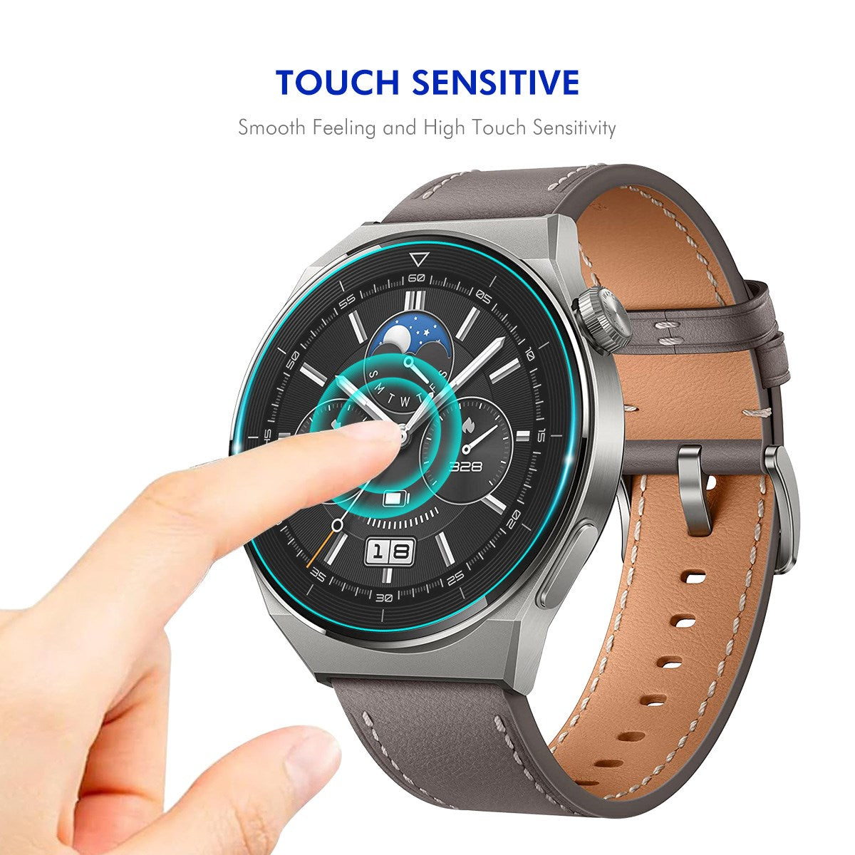 Samsung Galaxy Watch 8 (44mm) Skjermbeskytter i Herdet Glass - 2 Stk. - Gjennomsiktig