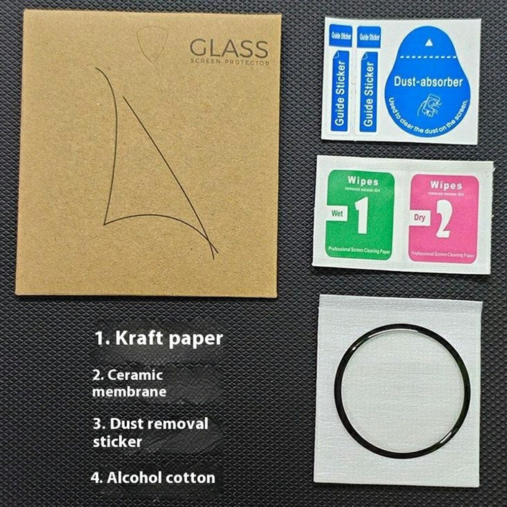 Google Pixel Watch 4 (45mm) Skjermbeskytter - Gjennomsiktig / Svart Kant