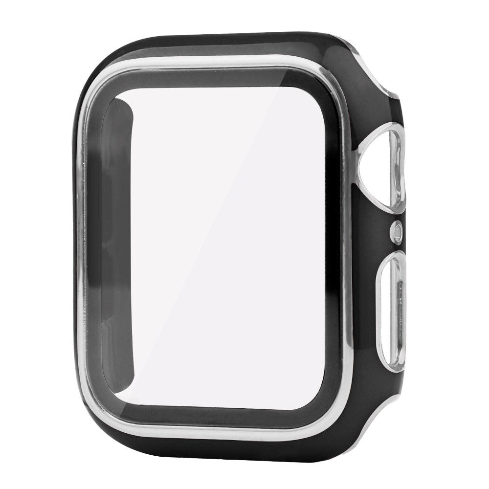 Apple Watch Ultra 4/3/2/1 (49mm) Hard Plastic Case m. Innebygd Skjermbeskyttelse - Svart / Sølv