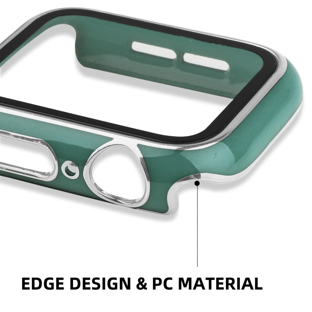 Apple Watch Ultra 4/3/2/1 (49mm) Hard Plastic Case m. Innebygd Skjermbeskyttelse - Grønn / Sølv