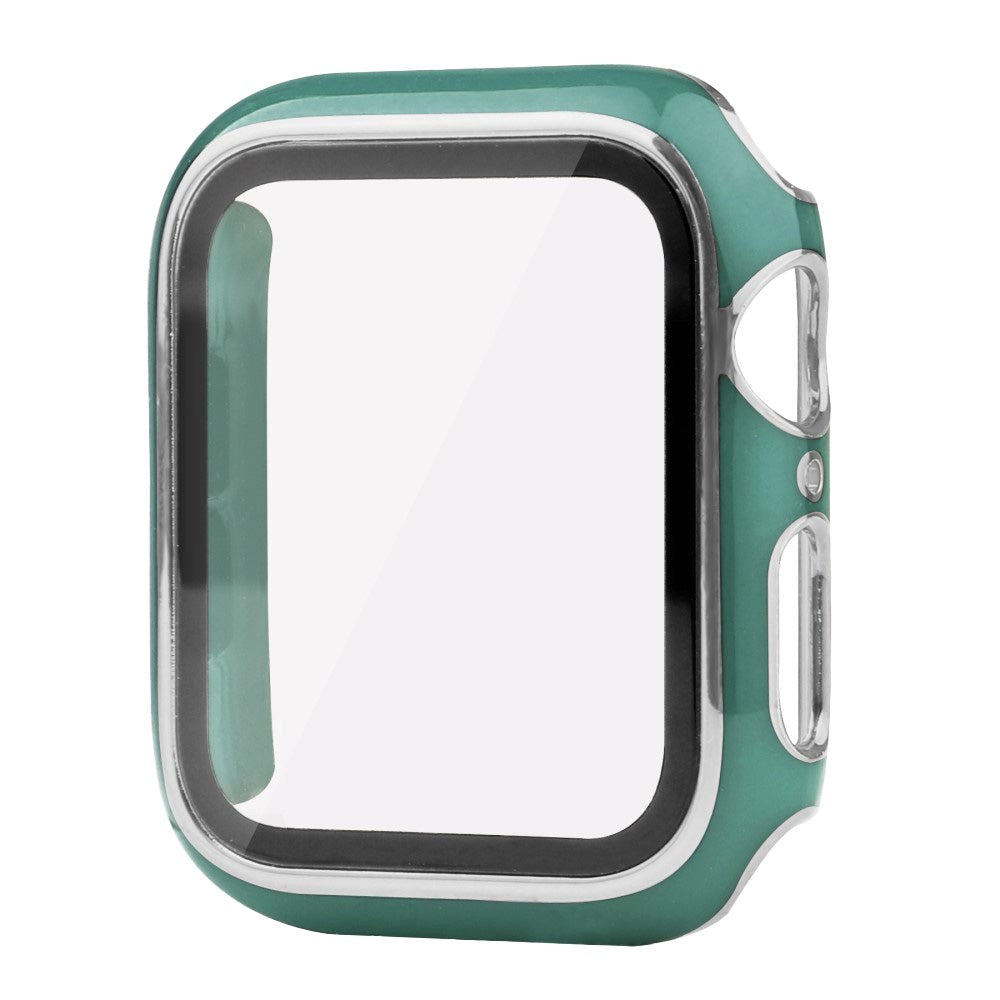 Apple Watch Ultra 4/3/2/1 (49mm) Hard Plastic Case m. Innebygd Skjermbeskyttelse - Grønn / Sølv
