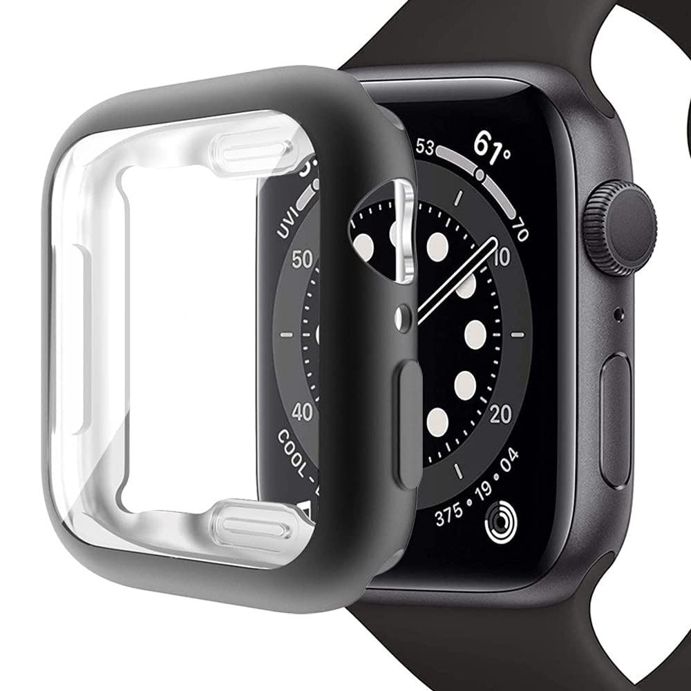 Apple Watch Ultra 3 / 2 / 1 (49mm) Fleksibelt Plast Deksel m. Skjermbeskyttelse - Svart