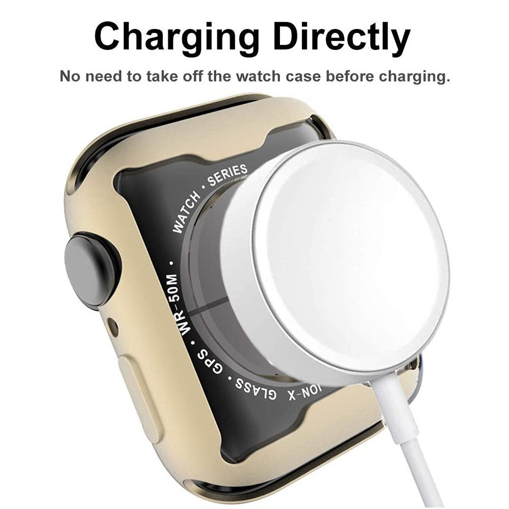 Apple Watch Ultra 3 / 2 / 1 (49mm) Fleksibelt Plast Deksel m. Skjermbeskyttelse - Gull