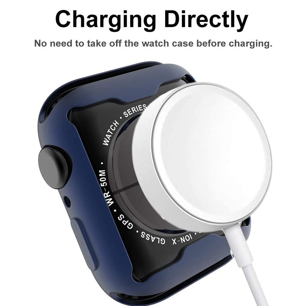 Apple Watch Ultra 3 / 2 / 1 (49mm) Fleksibelt Plast Deksel m. Skjermbeskyttelse - Blå