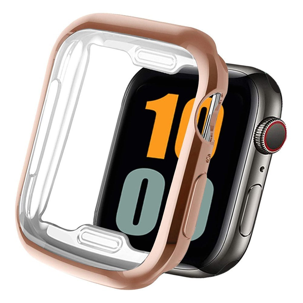 Apple Watch Ultra 3 / 2 / 1 (49mm) Fleksibelt Plast Deksel m. Skjermbeskyttelse - Rose Gold