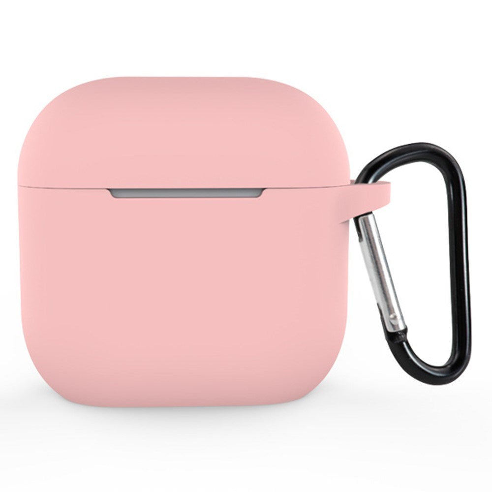 Apple AirPods (4. Gen.) Silikondeksel med Karabinkrok - Rosa