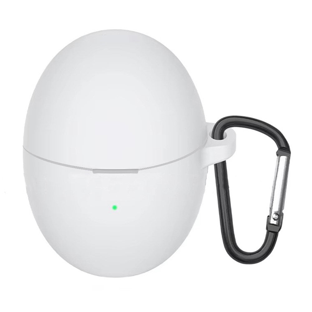 Huawei FreeBuds 6 Silikondeksel med Karabinkrok – Hvit