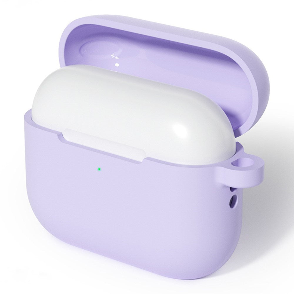Apple AirPods Pro (3. gen.) Silikon Deksel med Karabinkrok – Lilla