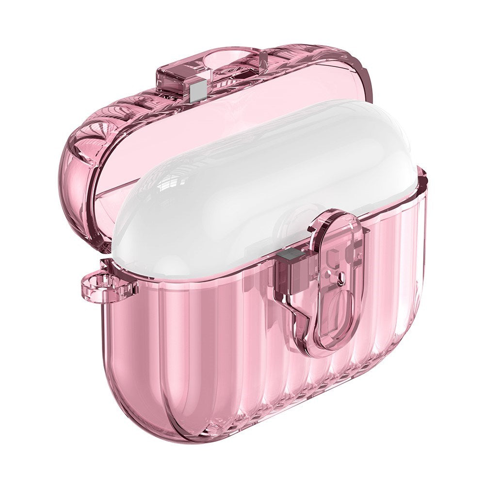 Apple AirPods Pro (3. gen.) Hybrid Plast Deksel - Gjennomsiktig / Rosa