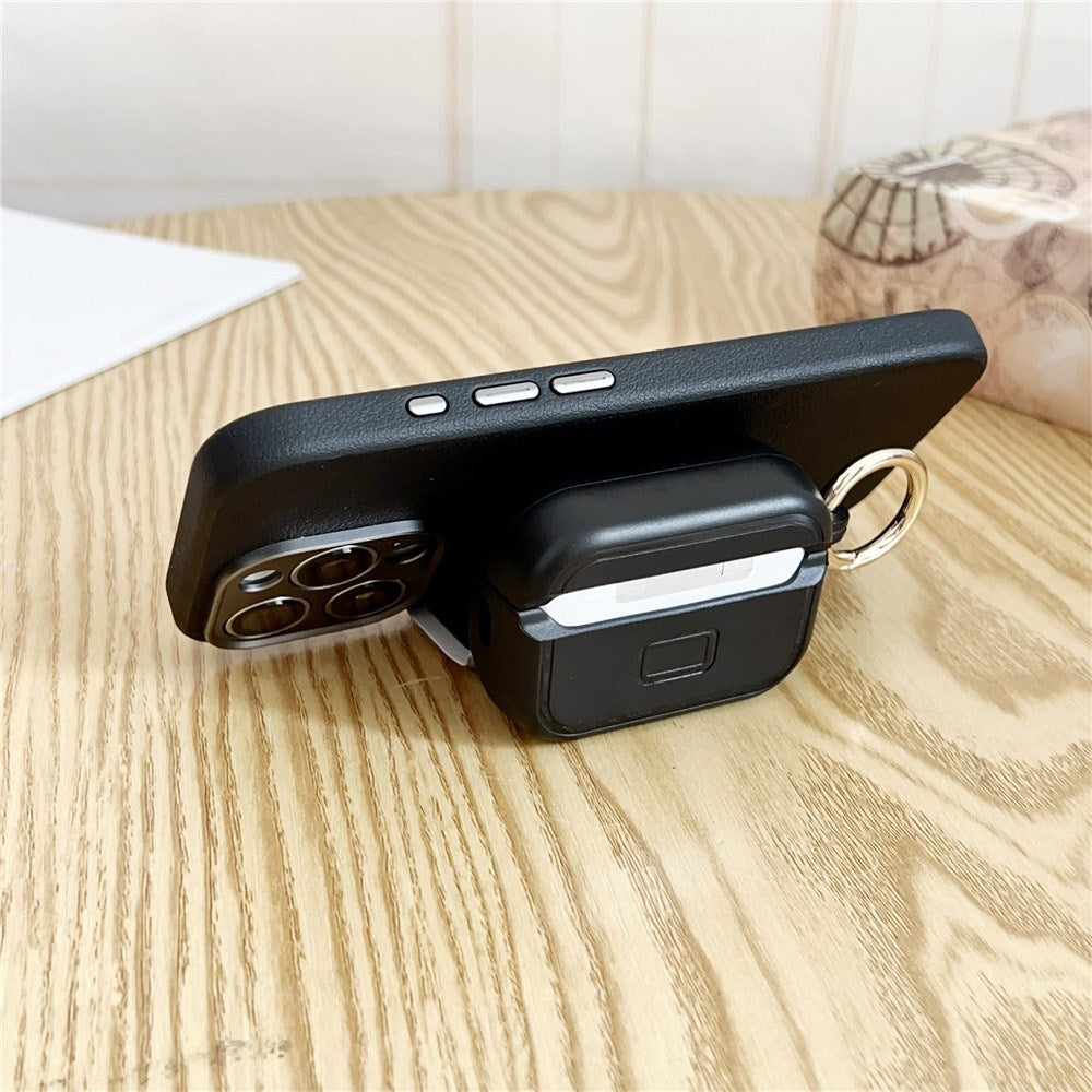 Apple AirPods Pro (3. gen.) Mønstret Plast Deksel m. Speil - Leopard / Svart