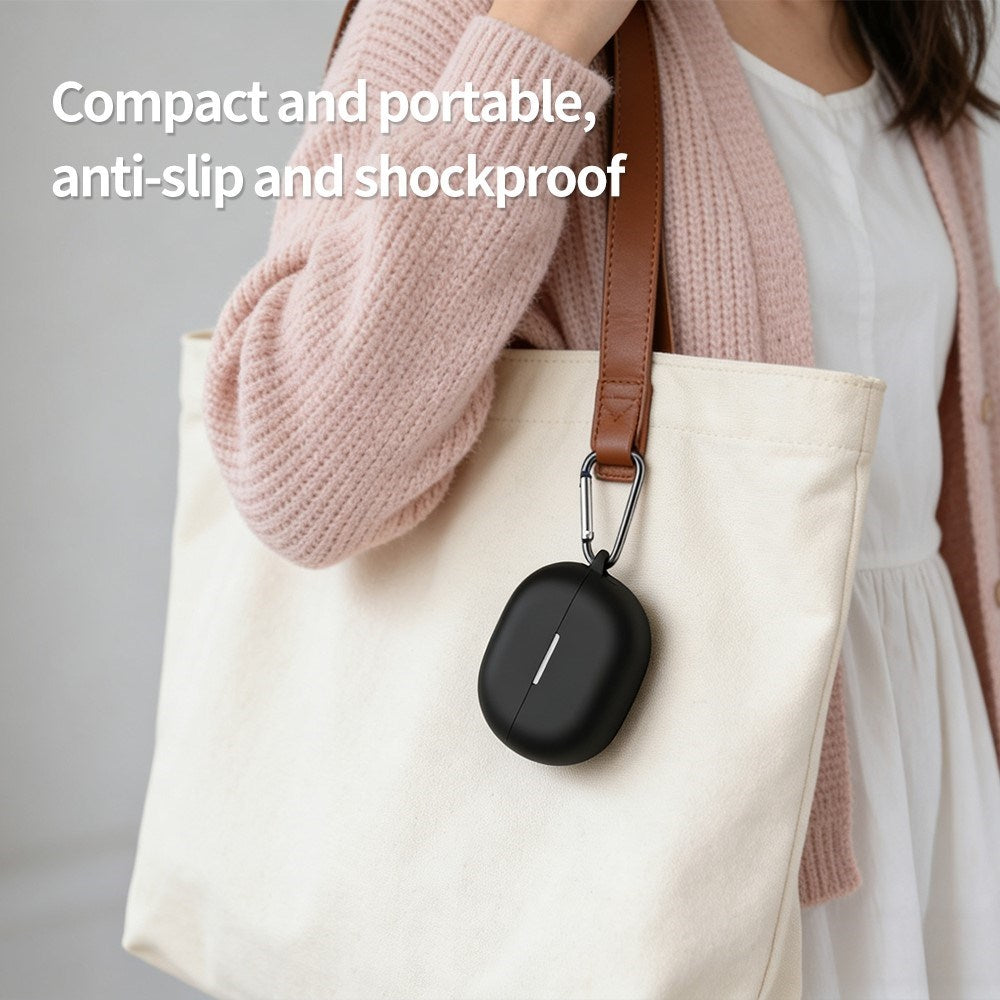 Huawei FreeBuds Pro 5 Silikondeksel med Karabinkrok - Svart