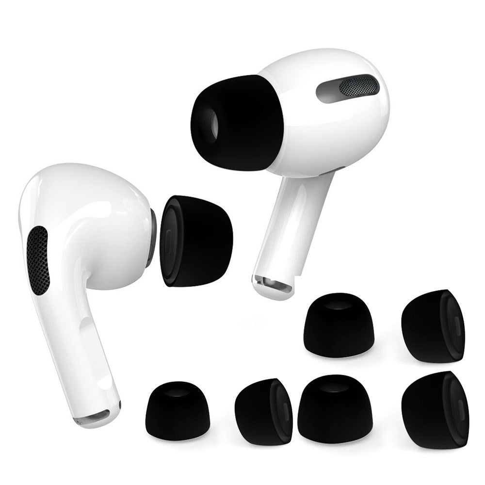 AirPods Pro (1. & 2. Gen.) AHASTYLE silikonørepropper – S / M / L – Svart
