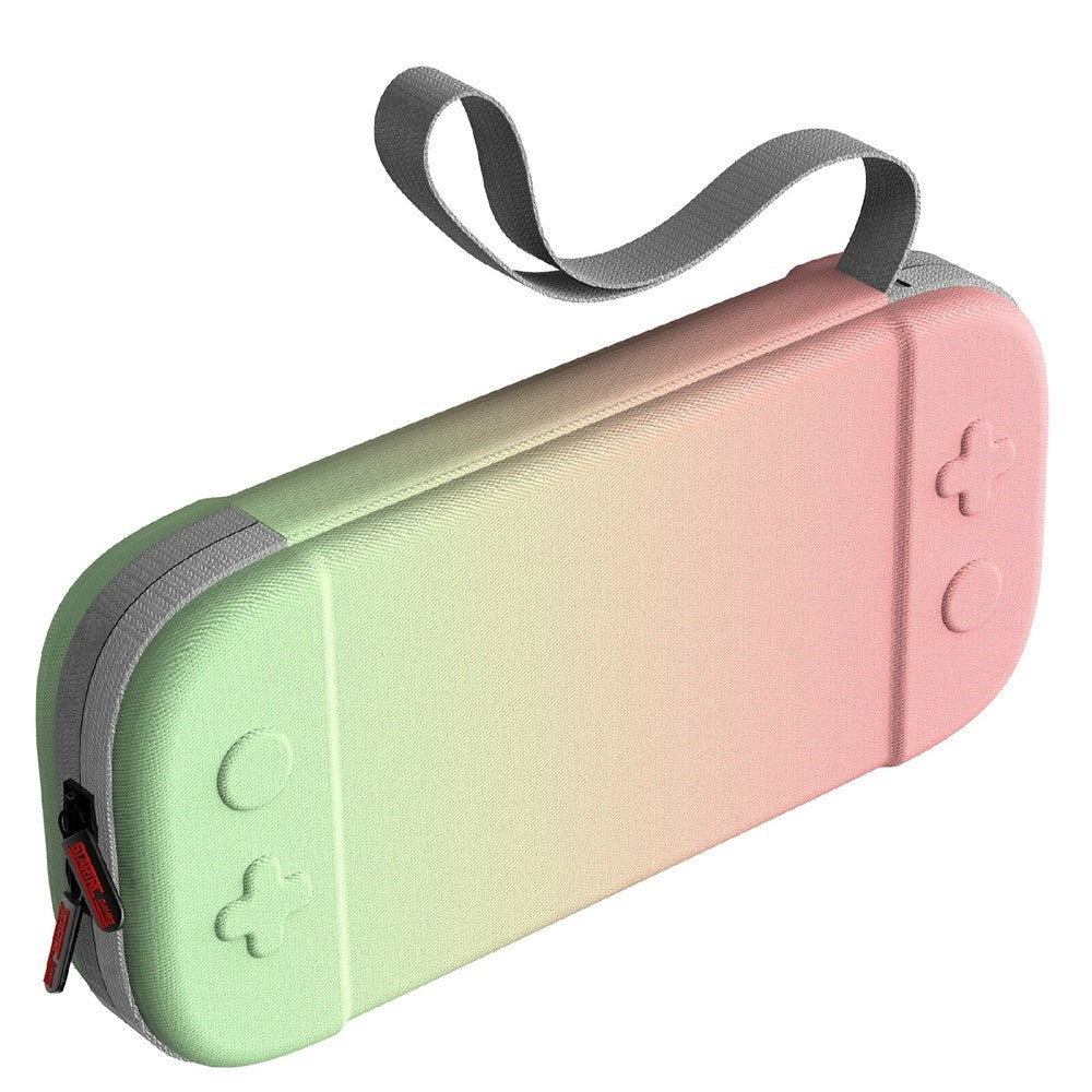 Nintendo Switch 2 Nylon Oppbevaringsveske m. Stropp - Grøn / Rosa