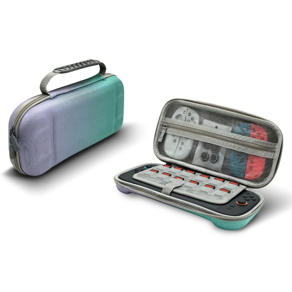 Nintendo Switch 2 Organisasjons- og Transportetui med Håndtak - Lilla / Grønn