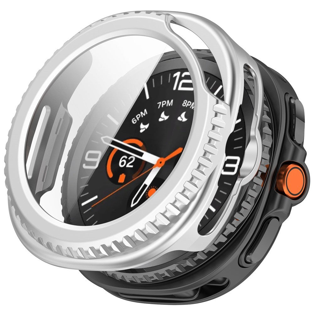 Samsung Galaxy Watch 8 Classic (46 mm) Hard Plast Deksel med Innebygd Skjermbeskytter - Matt Sølv