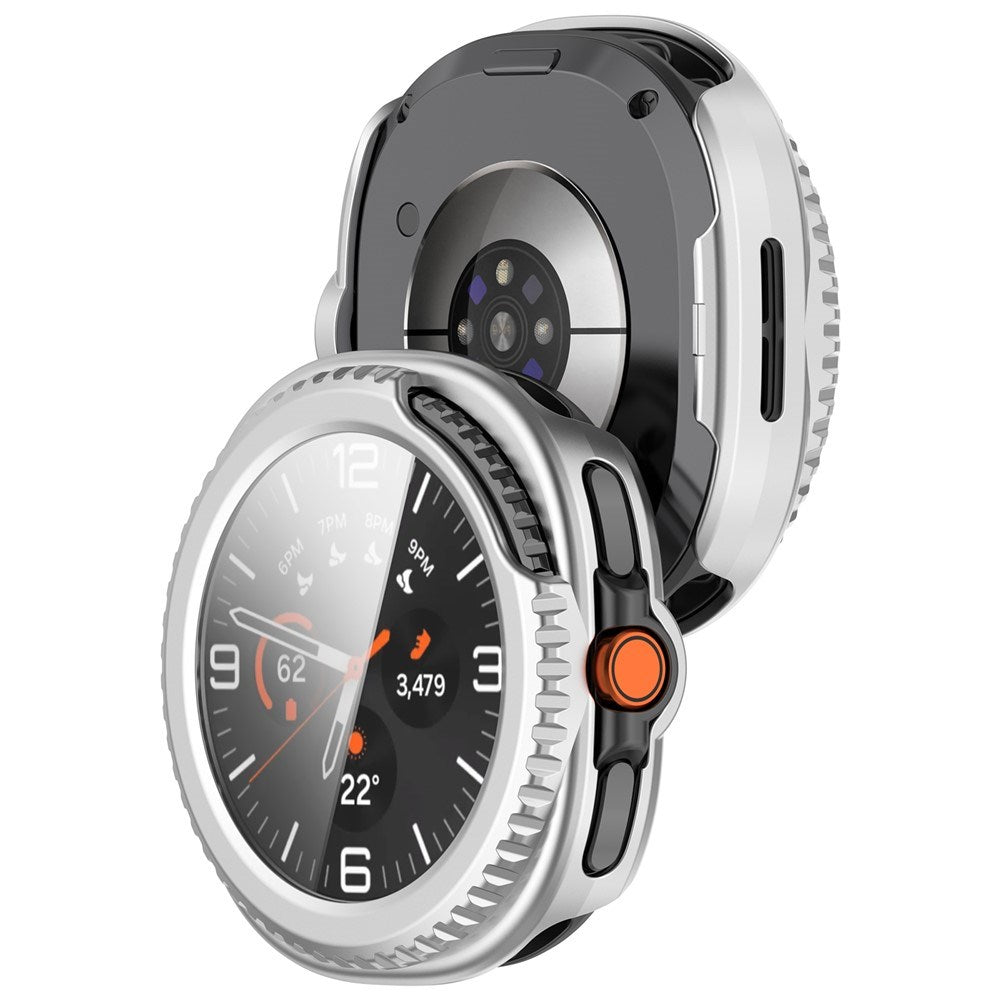 Samsung Galaxy Watch 8 Classic (46 mm) Hard Plast Deksel med Innebygd Skjermbeskytter - Matt Sølv