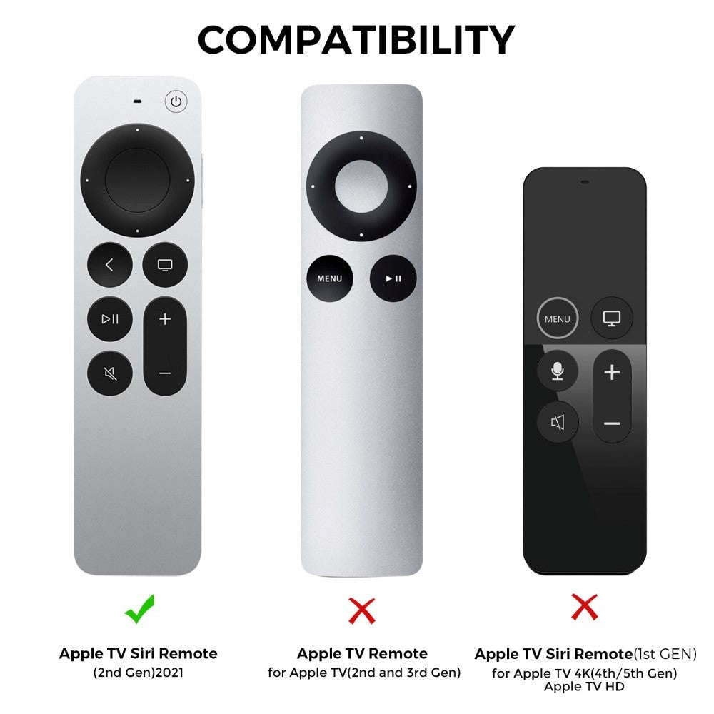 Apple Siri Remote Silikondeksel (2. og 3. Generasjon) - Blå