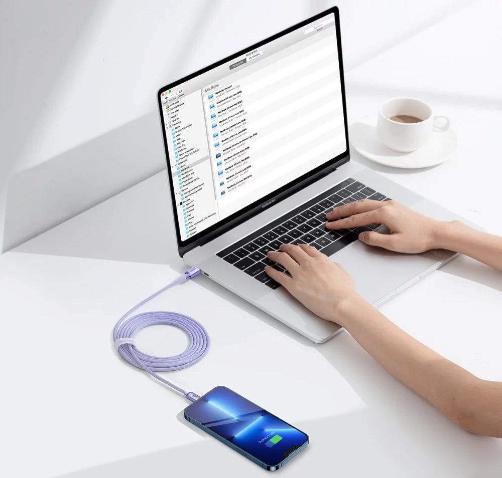 Baseus Cafule-kabel 2m USB-C til USB-C 20W - Lilla