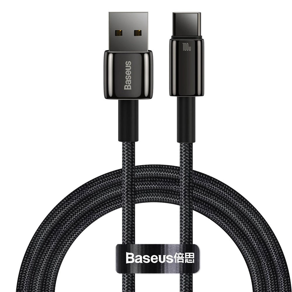 Baseus 100W USB-A til USB-C Kabel 480 Mb/s - 1 m - Svart