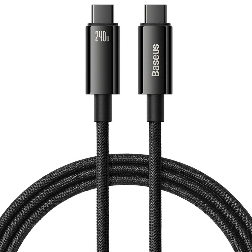 Baseus 240W USB-C til USB-C Kabel 480 Mb/s - 3 m - Svart