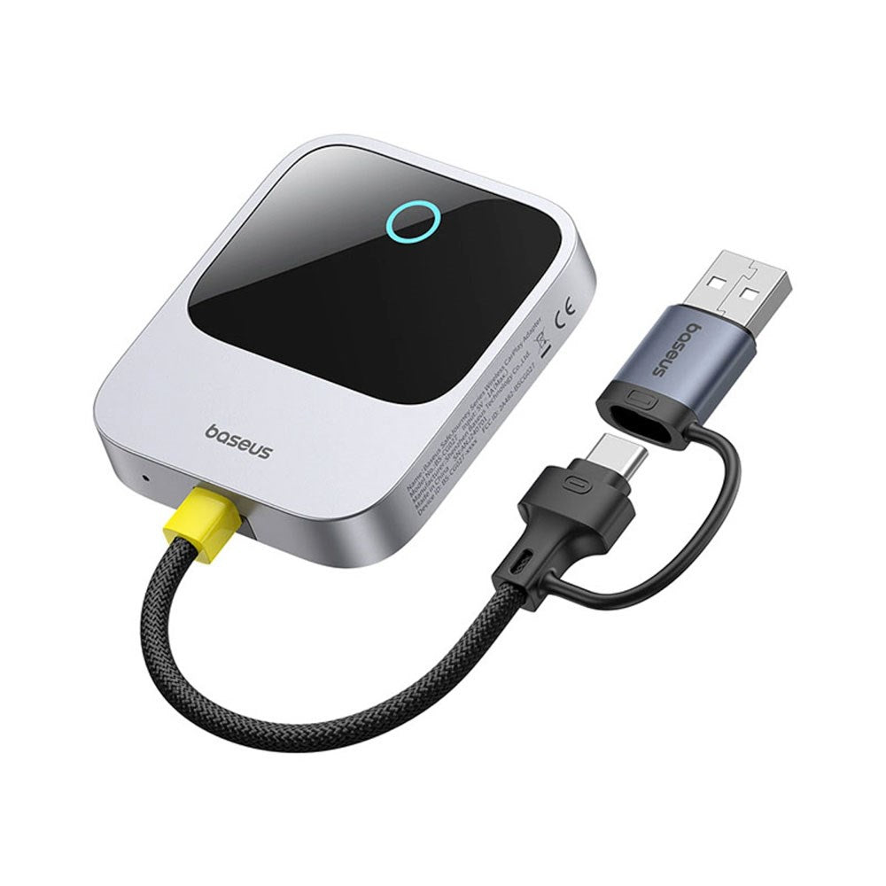 Baseus SafeJourney Trådløs Apple CarPlay Adapter - Grå