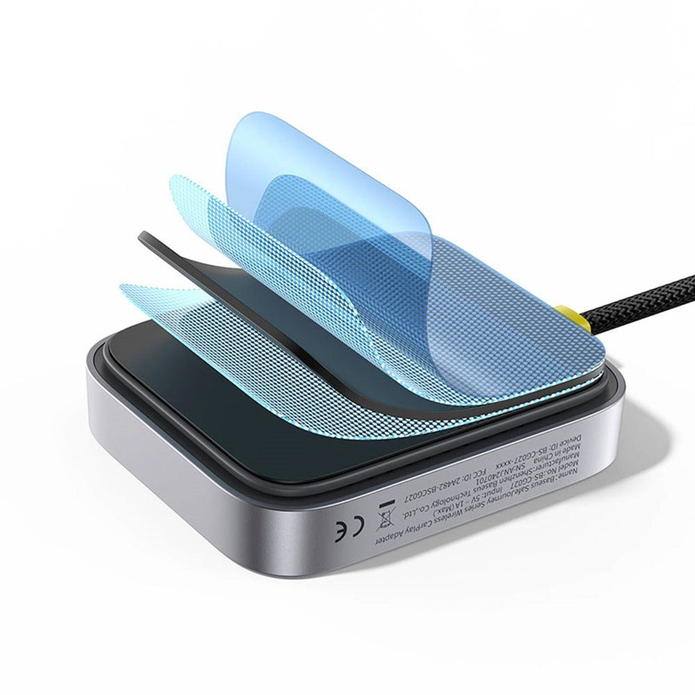 Baseus SafeJourney Trådløs Apple CarPlay Adapter - Grå