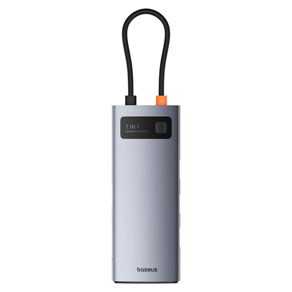 Baseus 7-i-1 USB-C Multiportadapter med 3 x USB-A 1 x USB-C 1 x HDMI 1 x SD-Kortleser 1 x MicroSD-Kortleser - Grå