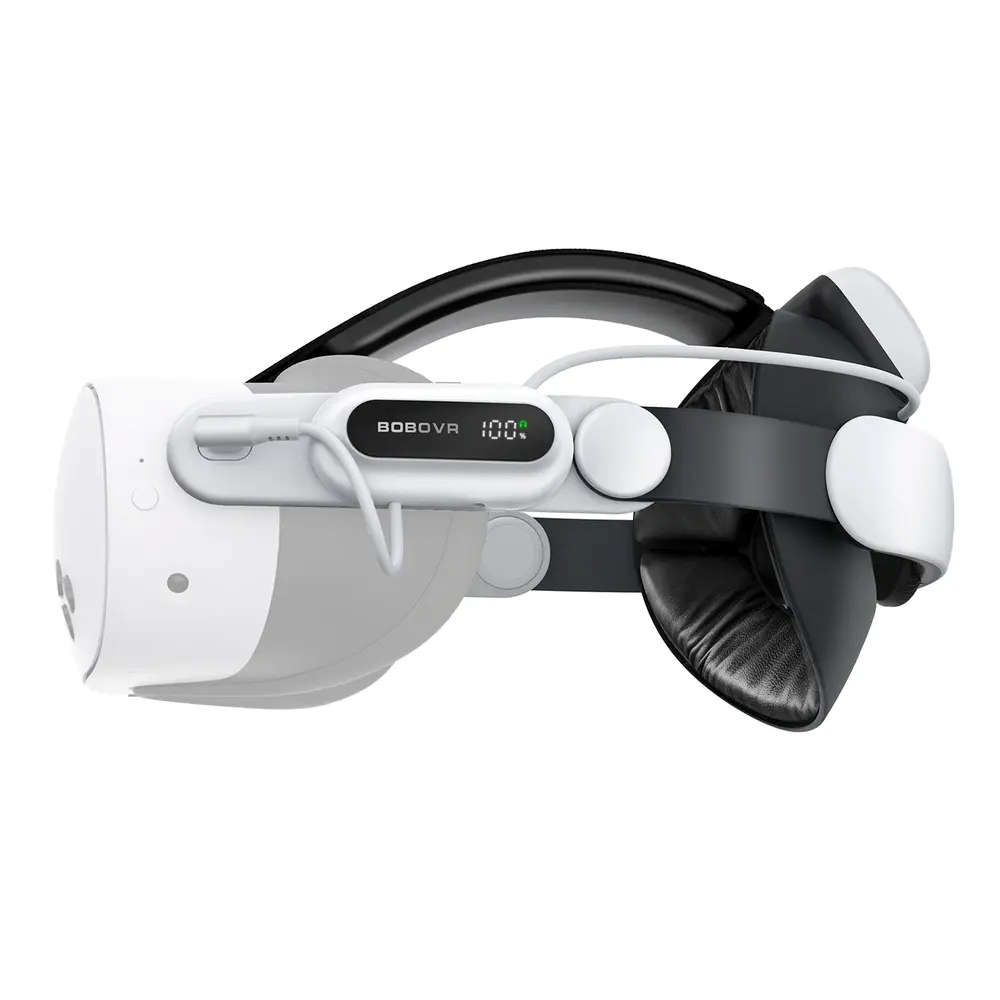 BOBOVR E3 Pro Batteristropp til Meta Quest 3 / 3S - Svart / Hvit