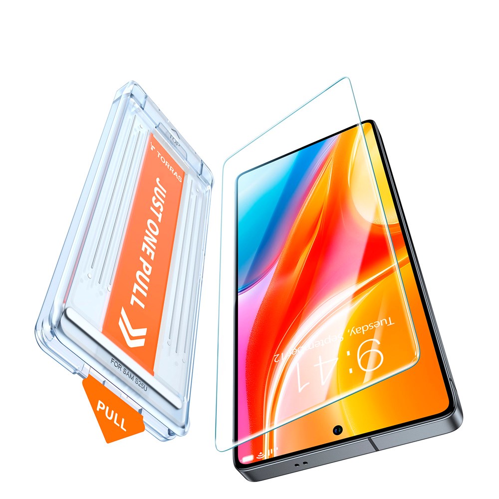 TORRAS Samsung Galaxy S25 Ultra Skjermbeskytter - Herdet Glass - Gjennomsiktig